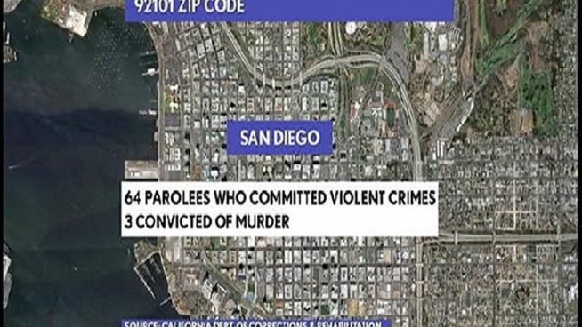 San Diego Downtown Residents Group President Gary Smith said the downtown area has become a dumping ground for violent parolees. He talked with NBC 7's Tony Shin in this exclusive report.