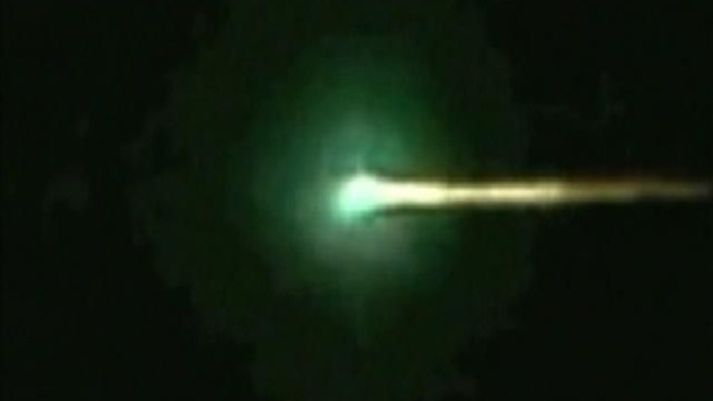 The mysterious light was either a meteor or a piece of burning debris.