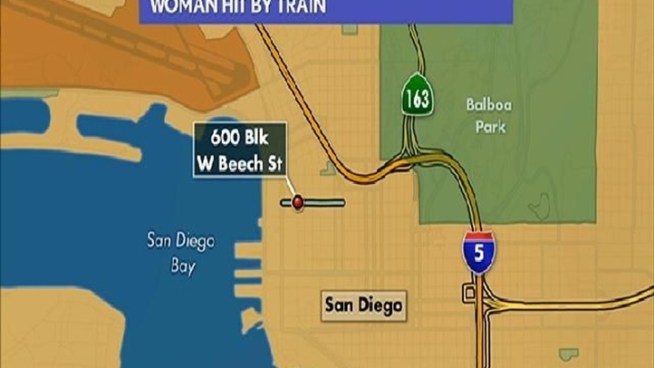 A man and woman were walking near the tracks in Little Italy when the woman's foot got caught by one of the train's wheels. The couple, said to be dressed for a night on the town, were walking together near Beech and California Streets around 1 a.m. Kelly McPherson reports.