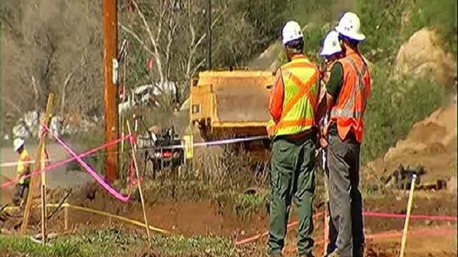 Work crews excavated an area described as ancient burial grounds that's at the center of a major development near Fallbrook. Tribal member James Trujillo and on site monitor Cami Mojado tell NBC 7's Artie Ojeda the move was like a slap in the face.