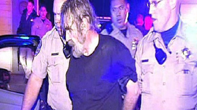 A suspect rammed his car into a CHP patrol car and crashed into a fence in a cul-de-sac in Linda Vista Thursday night. Even then officers shot pepper balls to try and get the driver to surrender.