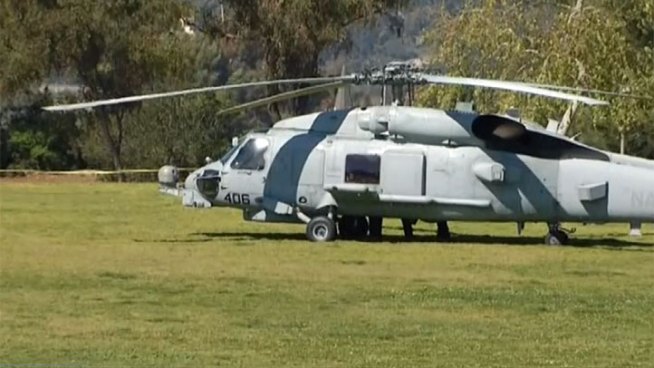 According to Chula Vista police, the military helicopter landed in Terra Nova Park, north of East H Street and east of Interstate 805.
