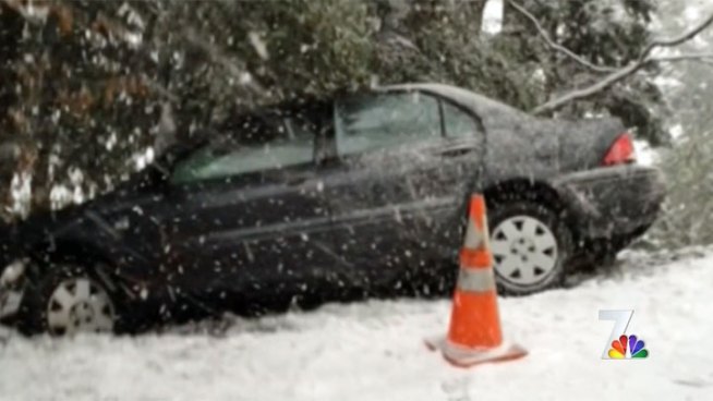 Traffic came to a sudden halt on Palomar Mountain New Year's Day after dozens of cars got stuck because of icy road conditions. NBC 7's Tony Shin reports.