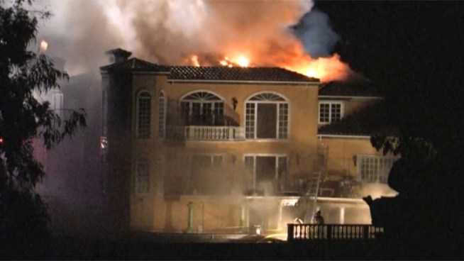 A 12,000 square-foot house burned in Rancho Santa Fe on Friday morning. Megan Tevrizian reports