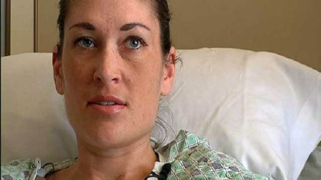 A mother who rolled her baby's stroller over a rattlesnake is recovering from multiple bite wounds.