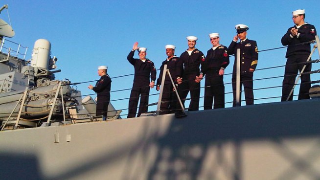 The ships leaving for the Western Pacific include USS Higgins, USS Stockdale, and USS William P. Lawrence. NBC 7's Brandi Powell reports.