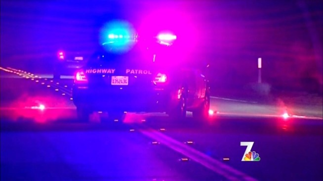 A 64-year-old man was hit by a car on a busy highway Sunday night. 