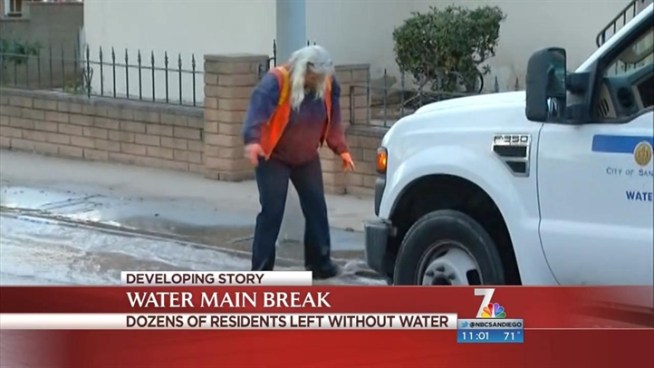Crews had to close Federal Boulevard to traffic because of the amount of water flooding the road.
