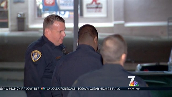 7-Eleven employee Rishu Maini describes an attack on an officer outside his store.