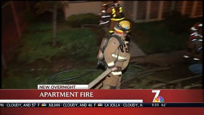 Neighbors are helping a woman who is homeless after fire tore through her La Mesa apartment early Tuesday. NBC 7's Brandi Powell reports.