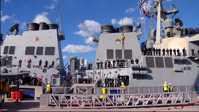 Navy Lt. David Noble has endured three deployments during his six years of marriage. Lea Sutton reports.
