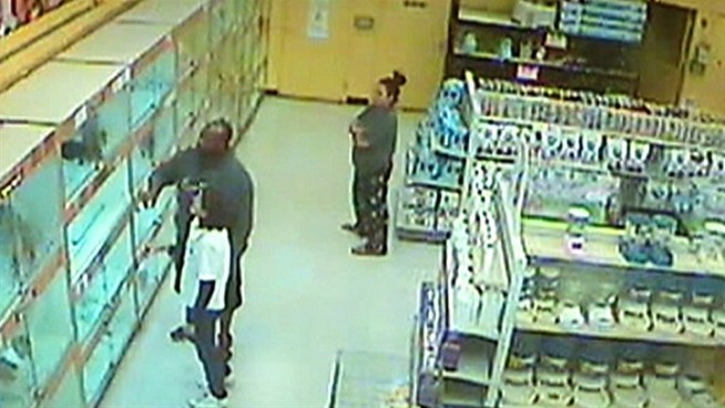 A man and a woman stole a chow from a Pet City in Stanton, Calif., on Thursday, Jan. 26, 2012.