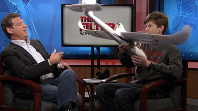 High school freshman Christian Stewart won the L.A. County Science Fair with his unmanned drone airplane, creating the autonomous flier for a fraction of the corporate cost. But a week before the state science fair, he nearly lost his prized possession when it flew perfectly on course into a tree. But the story doesn't end there. NBC4's Fred Roggin reports on Aprili 26, 2012.