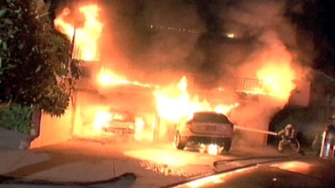 The fires included one that burned several cars and part of a residence on Fuller Avenue.