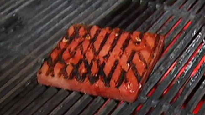 Chef Jason from Osteria La Buca shows how to make grilled watermelon.