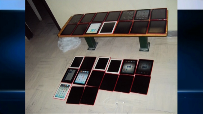 Border Patrol agents apprehended three suspects who are accused of stealing nearly $200,000 worth of computer equipment.