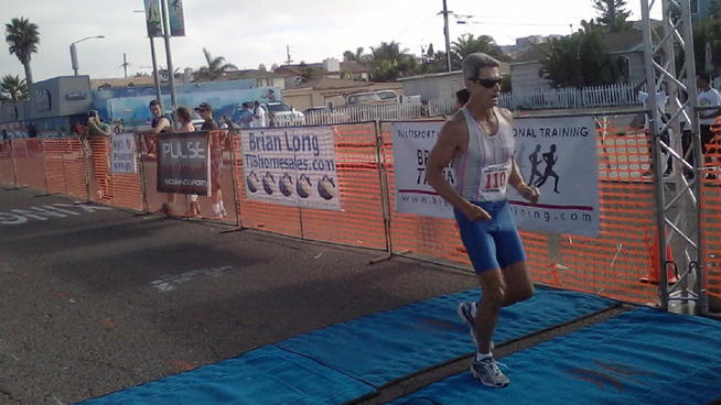 Kendall Webb died shortly after crossing the finish line at a San Diego triathlon.