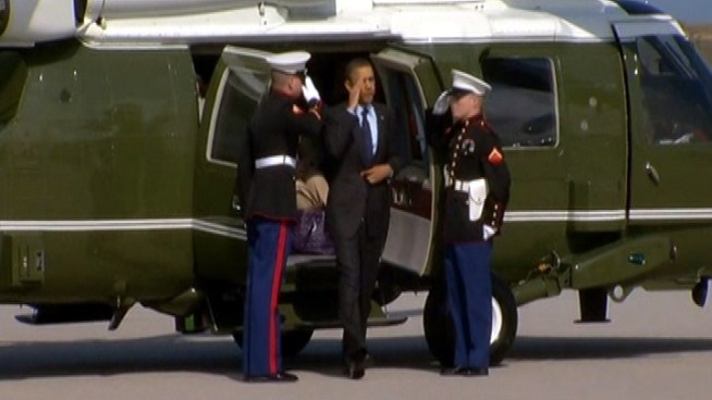 President Barack Obama's Beverly Hills-to-LAX exit.