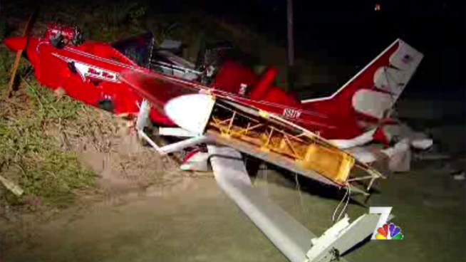 An experimental plane attempted to land on a soccer field to the south of Salt Creek Recreation Center. Diana Guevara reports.