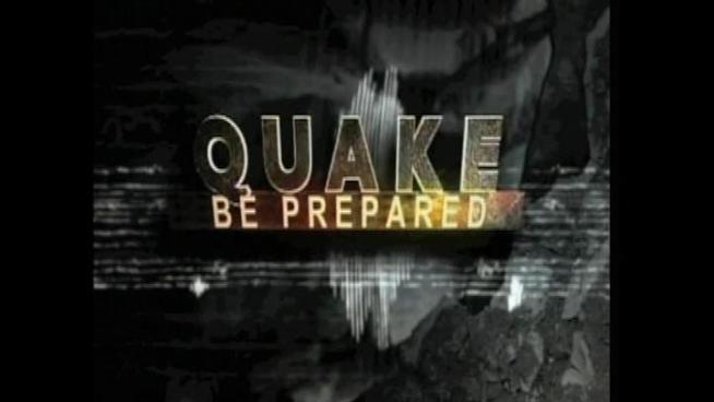 A how-to demonstration on what to do before, during and after an earthquake.