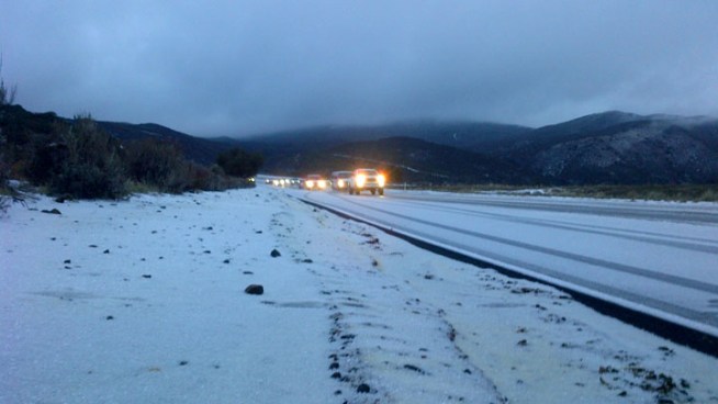 NBC 7 reporter Brandi Powell went to Sunrise Highway on Monday morning where revelers were playing in the snow.