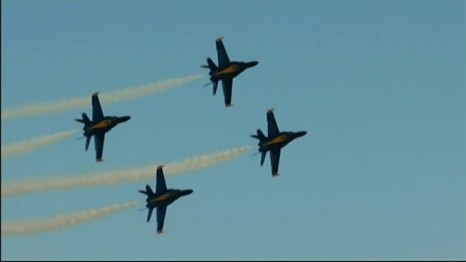 The Navy's elite high flying exhibitionists the Blue Angels will be grounded as part of budget cuts. NBC 7 reporter Greg Bledsoe explains.