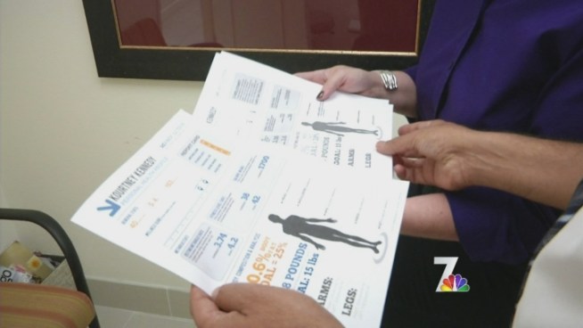 Dr. Sunil Bhoyrul talks to NBC 7 reporter Chris Chan about how he is using DNA testing to help Kourtney Kennedy lose weight.