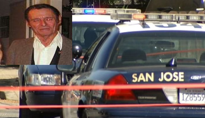 San Jose police arrested the girlfriend of an elderly man with dementia who had been missing for a month and was found Thursday morning in his own apartment, stabbed to death under a pile of linens and blankets.