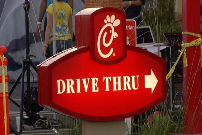 As fans gathered to celebrate the grand opening of a new Chick-fil-A restaurant in Laguna Hills, a planned protest disrupted the event.  Protestors are unhappy about comments made by the company's chief executive that oppose gay marriage.  Janet Kwak reports for NBC4 News at 11 p.m. on July 25, 2012.