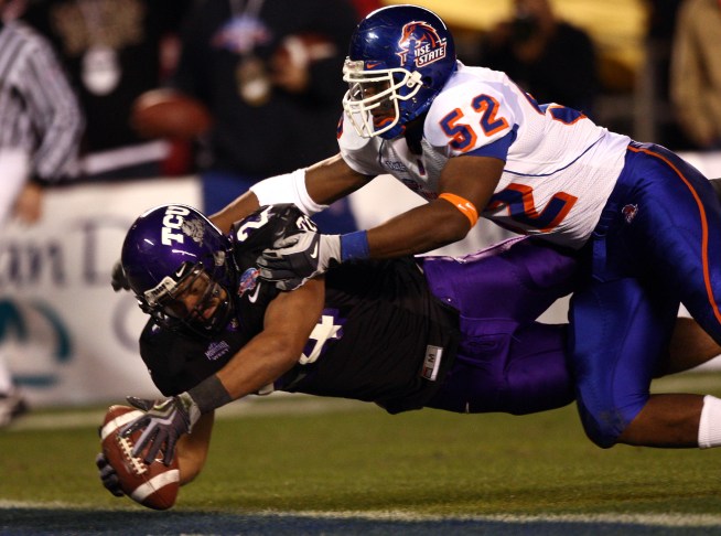 TCU  Shocks Unbeaten Boise St. at Poinsettia Bowl