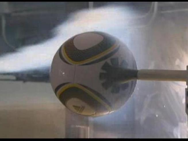 Watch the complex smokey wake left by the official ball of the <a title=