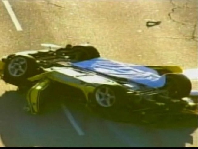 The driver was reportedly speeding when the car hit a guardrail and then a light pole before flipping over.