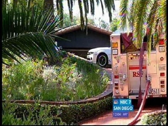 Firefighters responded Thursday morning to a two-alarm fire in Rancho Santa Fe. Brandi Powell spoke to one resident of the home about the damage.