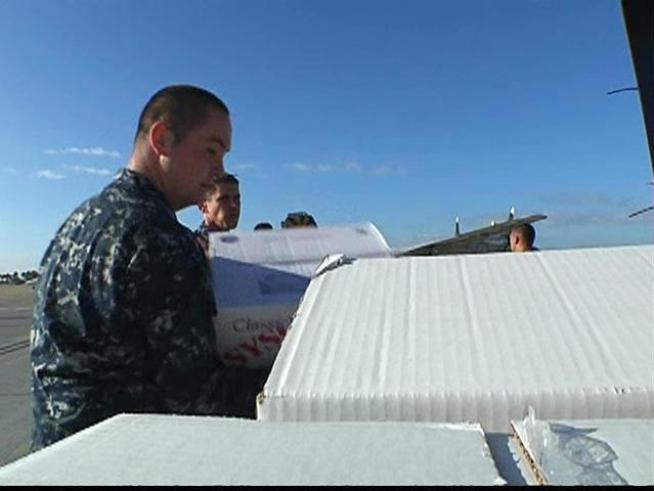 A Carnival cruise ship, adrift off the coast of <a title=