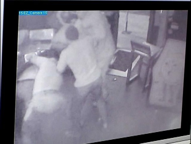 A former UFC fighter has another opponent in court, video evidence.