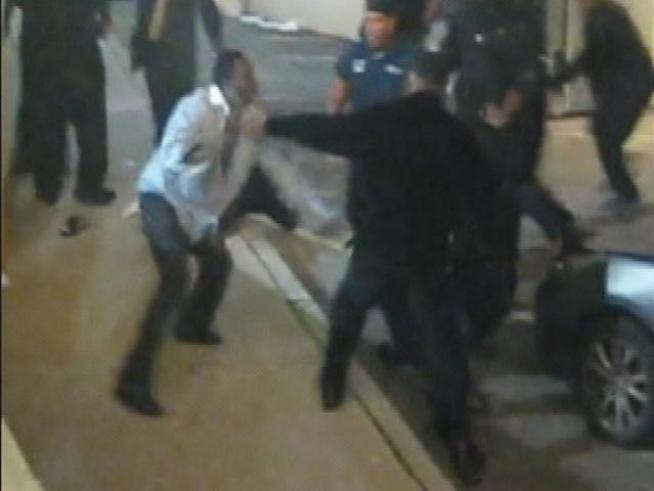 Bouncers at the 40/40 Club in Atlantic City were caught on tape brutally beating two men Nov. 28