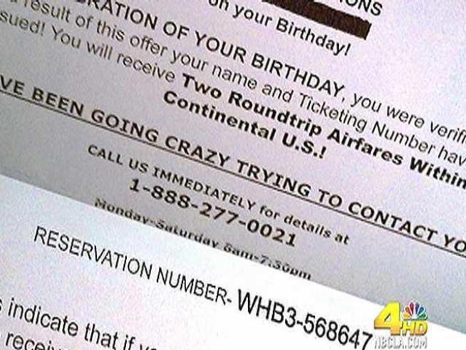 Anyone who received a promotional mailer with a misprint may be eligible for a deal.