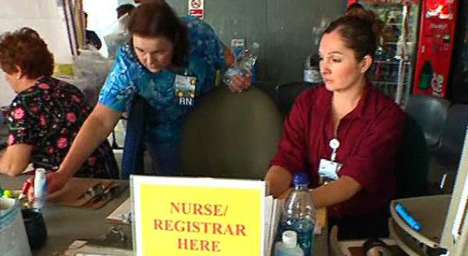 Hospital Inundated with Potential Flu Cases 