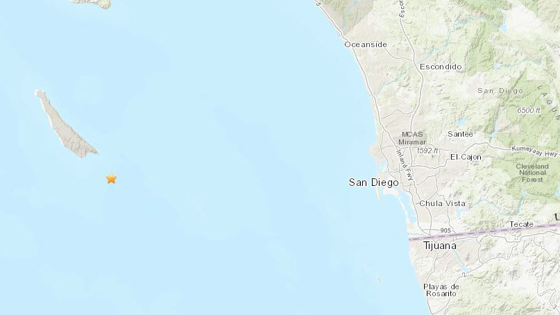 Earthquake in san diego california yesterday