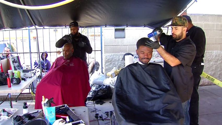 Dozens Of Homeless San Diegans Treated To Haircuts Food At