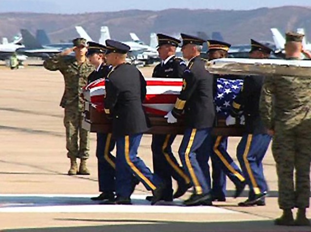 Gaffaney's body returns to San Diego