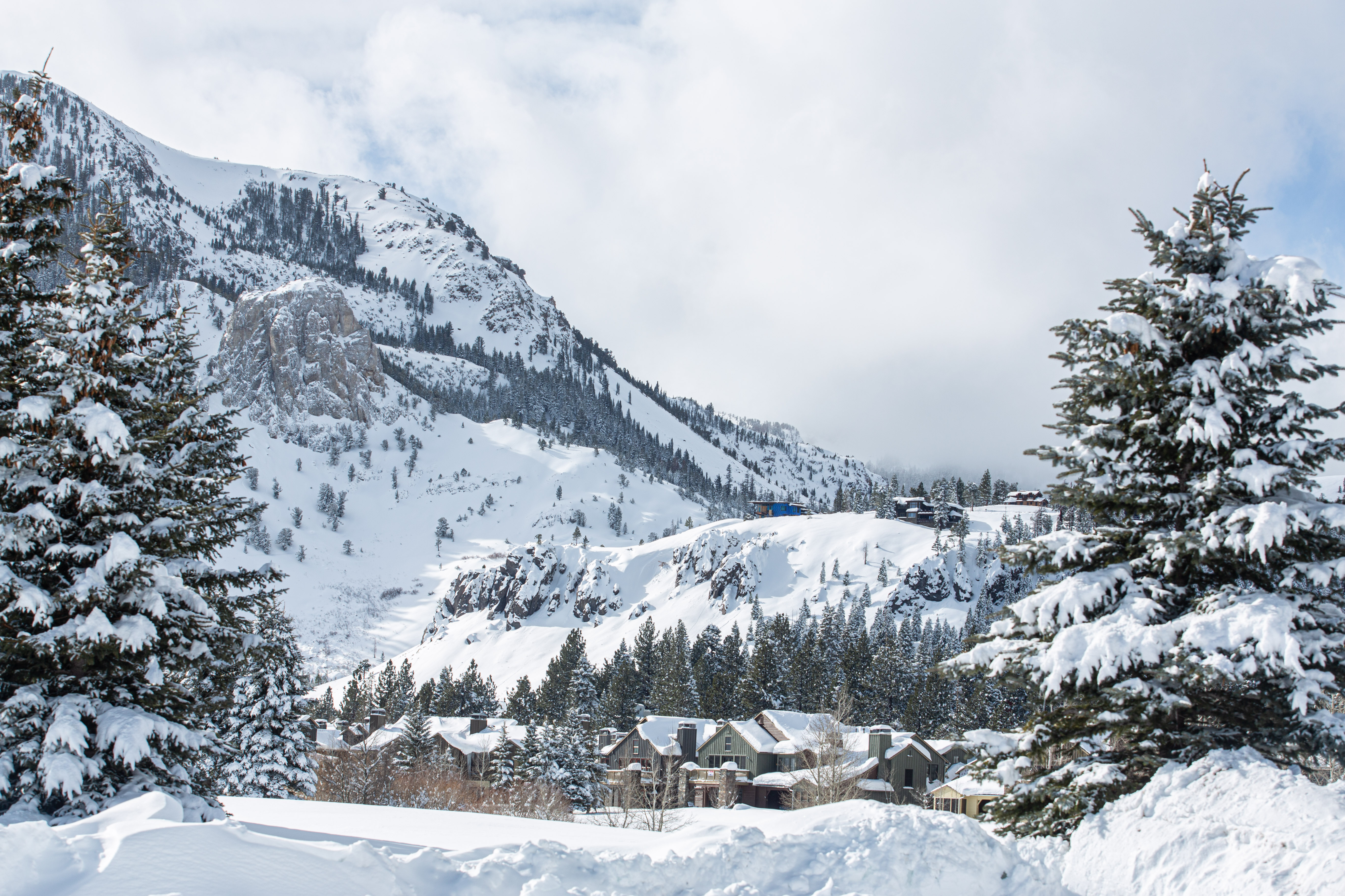 After two more feet of snow fell over the weekend, Mammoth Mountain was completely open top-to-bottom, with the most skiable acres currently open in the country, on Monday, Dec. 9, 2019.