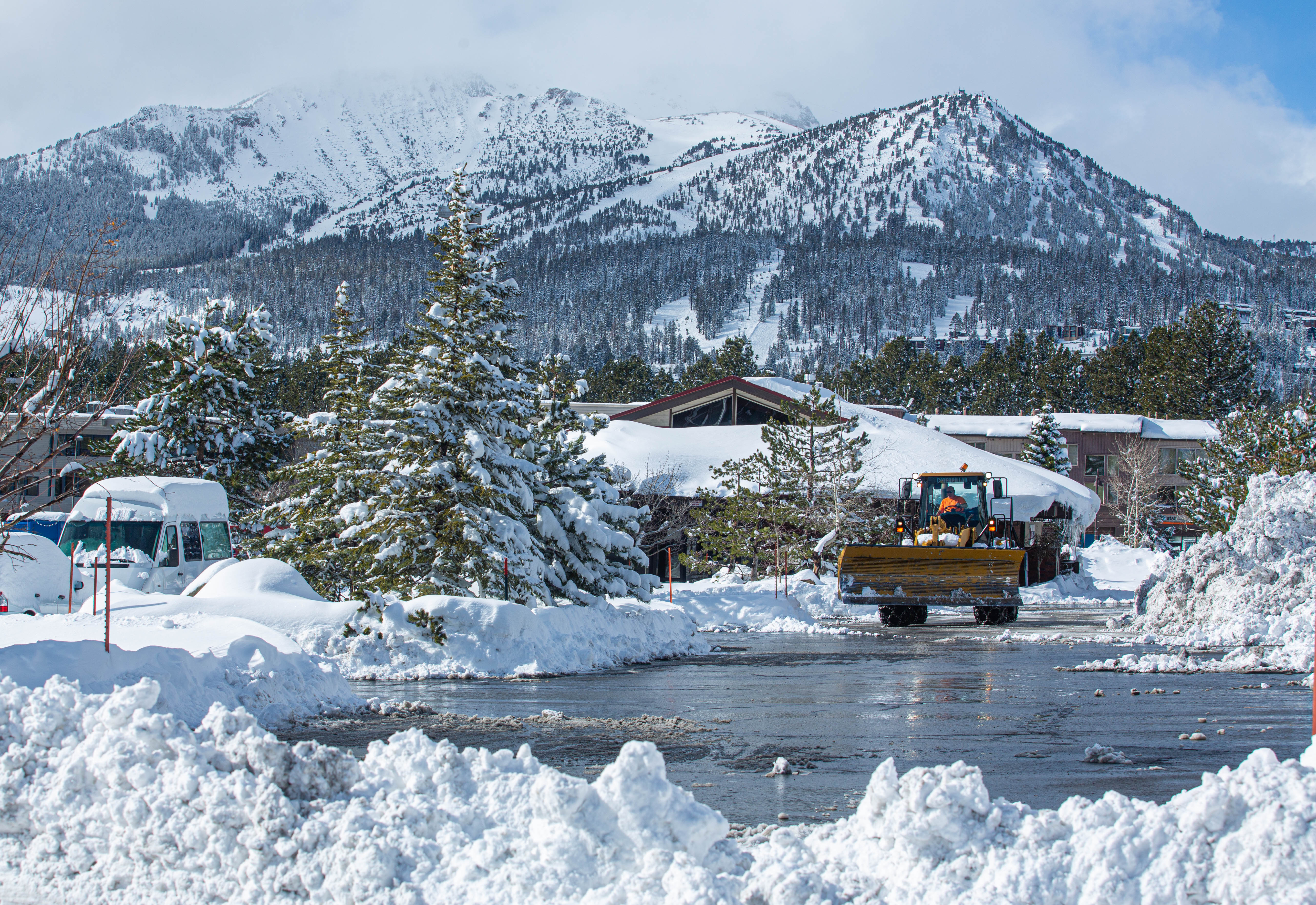 After two more feet of snow fell over the weekend, Mammoth Mountain was completely open top-to-bottom, with the most skiable acres currently open in the country, on Monday, Dec. 9, 2019.