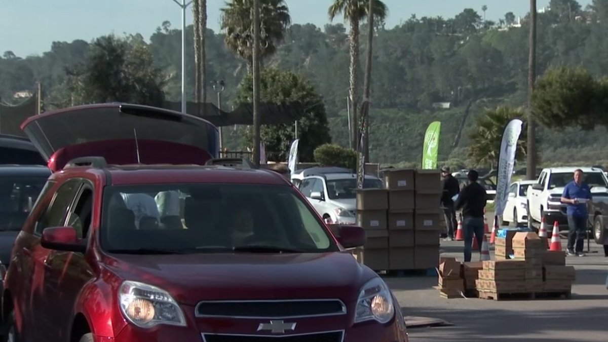 Del Mar Food Distribution Gives Goods to 1,000 Households NBC 7 San Diego