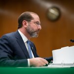 Secretary of Health and Human Services Alex Azar testifies before a Senate Appropriations subcommittee on President Donald Trump's budget request for fiscal year 2021, on Capitol Hill in Washington, Tuesday, Feb. 25, 2020.