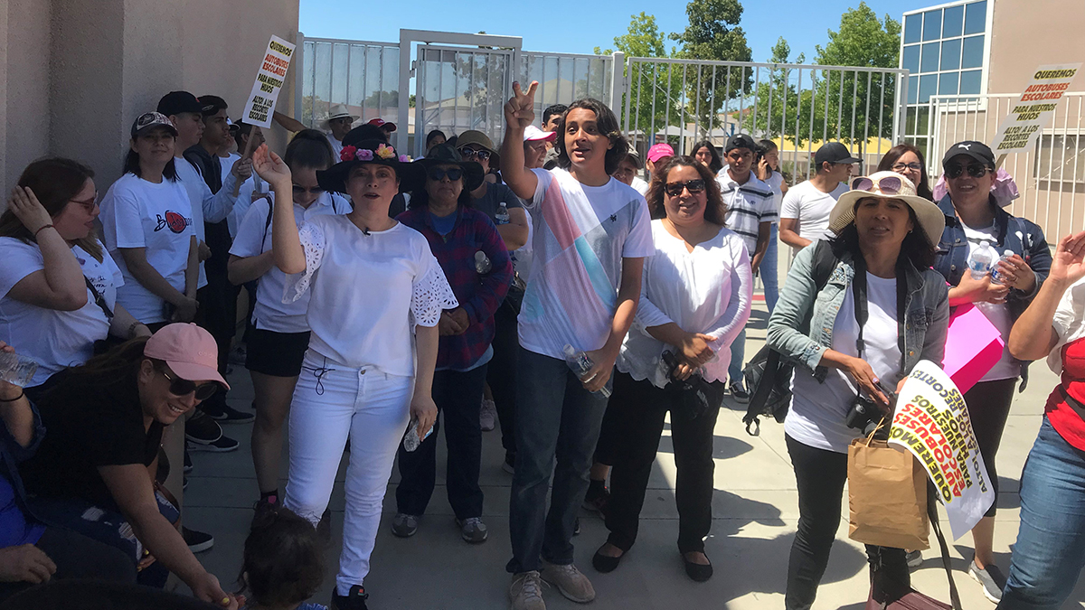 Families March to San Ysidro High School to Protest Bus Route Cuts ...