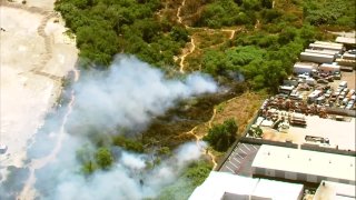 brush fire in Chula Vista