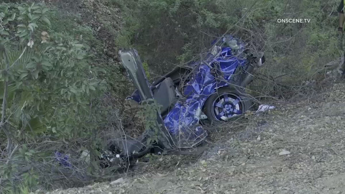 2 Dead After Car Crashes Down Embankment on Old Highway 395 Near