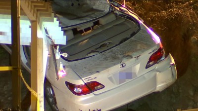 Car Crashes Down Steep Embankment Into Home 1 Dead Nbc 7 San Diego