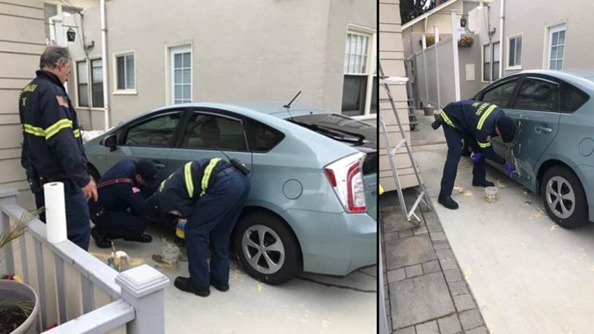 Coronado Fire Department cleans car